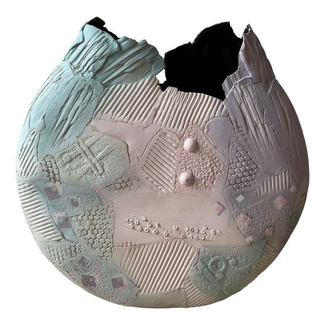 Gail Markiewicz Hand Built Patchwork Ceramic Vessel, Contemporary Studio Pottery For Sale