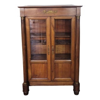 Small Empire-Style Cherrywood Bookcase For Sale
