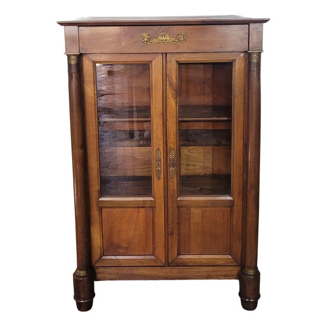 Small Empire-Style Cherrywood Bookcase For Sale