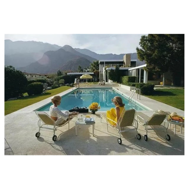 Slim Aarons, Poolside Pairs, Estate Stamped Photographic Print, 1970 / 2020s For Sale