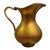 Vintage Brass Pitcher Vase With Braided Twisted Handle For Sale