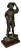Bronzed Spelter Boy Figurine on Marble Base - Continental Antique For Sale