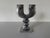 Vintage Don Drumm Brutalist Cast Aluminum Double Candle Holder, Signed For Sale - Image 4 of 12