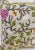 English Square Pillow With Purple and White Embroidered Floral Pattern, Made in U K For Sale - Image 3 of 10