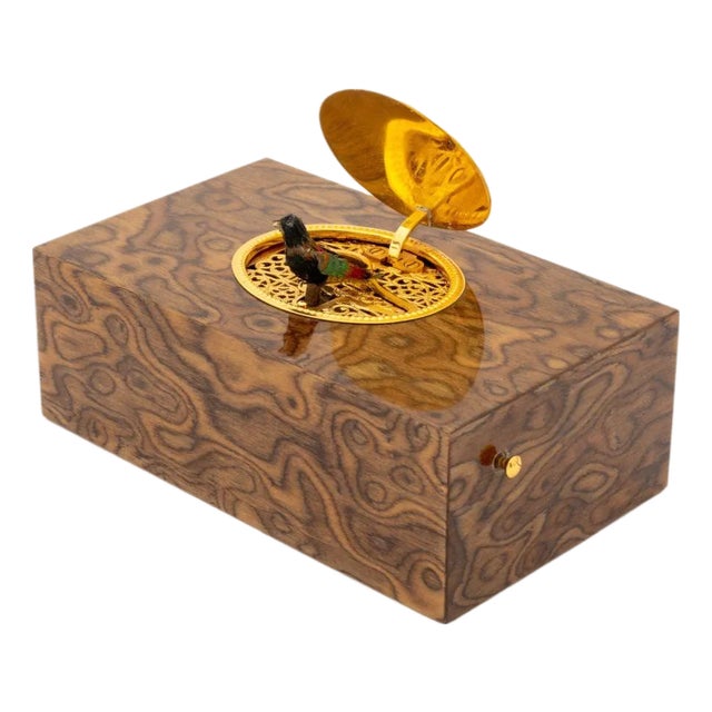 Reuge Music No. 198 Ash Singing Bird Box For Sale