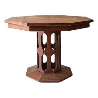 1960s Vintage Walter of Wabash Mid-Century Modern Walnut Dining Table or Center Table For Sale
