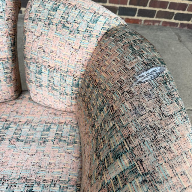 Pair of Milo Baughman for Thayer Coggin Split Back Chairs Postmodern For Sale - Image 10 of 12