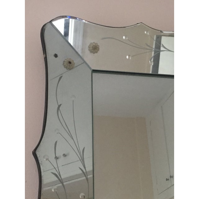 Antique Floral Etched Mirror Chairish