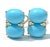 Metal Christina Addison Large Gum Drop Earrings With Iolite and Cabochon Turquoise and Diamonds For Sale - Image 7 of 12