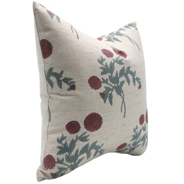 The Gulab cushion cover features a graceful hand block print that adds a soft,Crafted from a breathable and durable linen...