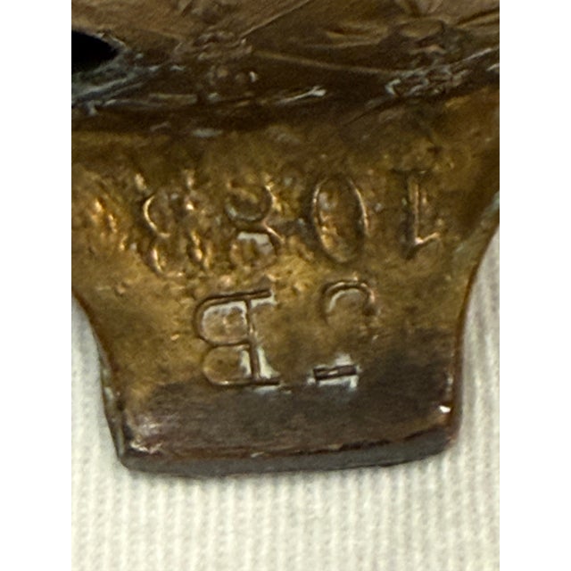 Jennings Bros. Antique Brass Jenning Brothers Art Nouveau Styled Inkwell For Sale - Image 4 of 5