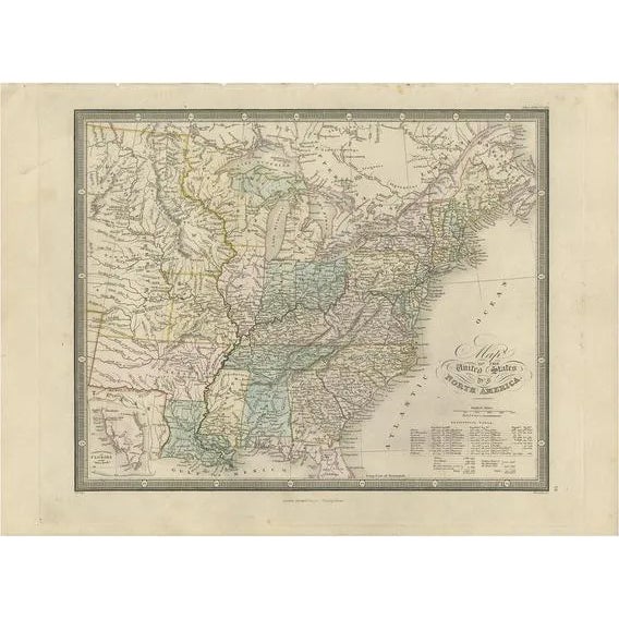 Antique Map of the United States of North America by Wyld, 1845 | Chairish