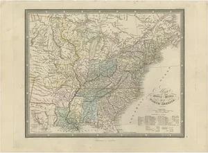 Antique Map of the United States of North America by Wyld, 1845