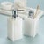 Give your bathroom a modern update with this sleek alabaster soap/lotion dispenser. Alabaster's hefty weight prevents...