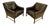 Vintage Scandinavian Fredrik Kayser Brown Leather Lounge Chairs, 1960s, Set of 2 For Sale