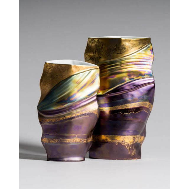 Porcelain Eosin Vases by Johan Van Loon and Helmut Drexler for Rosenthal, 1990s, Set of 2 For Sale - Image 18 of 18