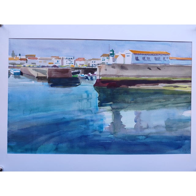 Watercolor by Michel Roubille, 1984. Nephew of the renowned Auguste Jean-Baptiste Roubille, he inherited his uncle's...