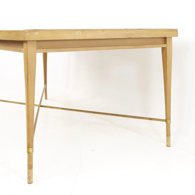 Calvin Paul McCobb for Calvin Mid Century Brass X Base Dining Table For Sale - Image 4 of 13