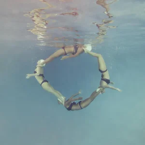 Dolphin Circle by Mallory Morrison Print, 24" x 24"