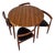 Round Extendable Dining Table and Chairs in Teak by Hans Olsen for Frem Røjle, Denmark, 1960s, Set of 5 For Sale