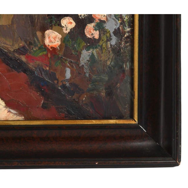 Early 20th Century Framed Signed "A Coastal Conversation" Oil on Canvas For Sale - Image 5 of 14