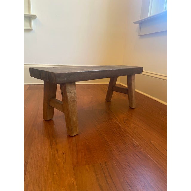 Rustic 1940s Vintage Brutalist Stools - a Pair For Sale - Image 3 of 13