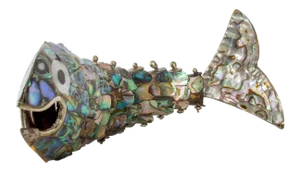 Los Castillo Abalone Brass Fish Bottle Opener #1 Mexico