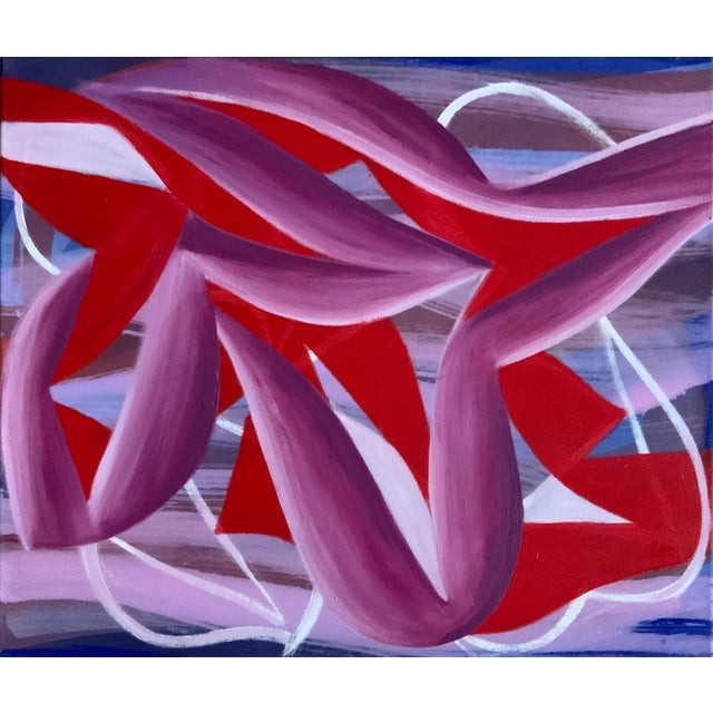 Contemporary Abstract Oil on Canvas "24ju6p-2024" by Alain Clément For Sale - Image 4 of 4