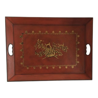 Instrumental Design Metal Serving Tray by Nashco Products of New York For Sale