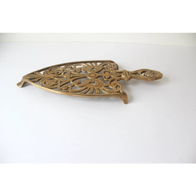 Early 20th Century Early 20th Century Brass Iron Trivet Stand Plant Holder, Made in Italy For Sale - Image 5 of 9