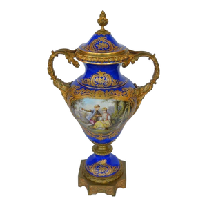 19th Century Porcelain Sevres Vase With Gild Bronze
