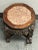 Antique Chinese Carved Rosewood + Marble Plant Stand For Sale - Image 9 of 12