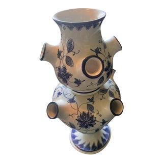 Delft Blue Style Tulip Vase - Made for Baker Furniture For Sale