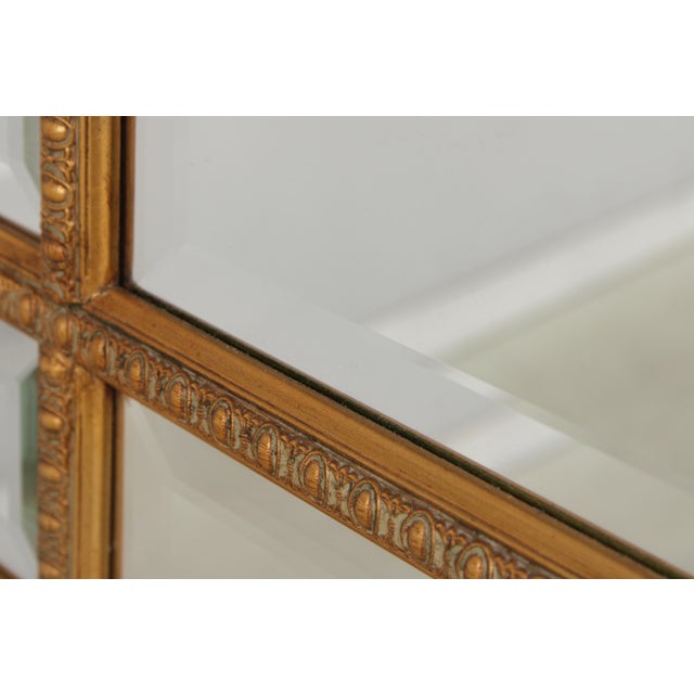 Gold Bombay Co. Multi Beveled Glass Panel Gold Mirror For Sale - Image 8 of 16