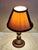 Vintage Table Lamp with Plastic Elements with Chrome-Plated Metal Rings and Fabric Shade by Aro-Leuchten, 1970s For Sale - Image 3 of 9
