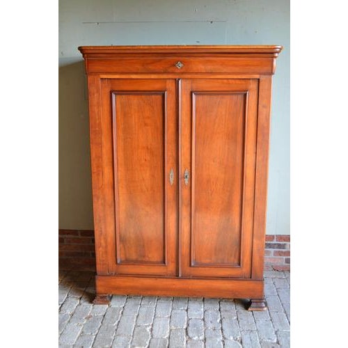 Antique Louis Philippe Cherrywood Girls Wardrobe For Sale - Image 9 of 11
