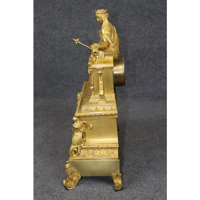 Mid 19th Century Antique French 19th C. English Style Mantle Clock by Guenee For Sale - Image 5 of 17