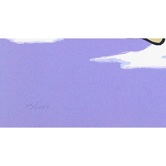 Woman in Clouds - Original Lithograph by M. Henry - 1971 1971 For Sale - Image 3 of 4