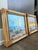 Blue Oil Coastal Paintings in Thick Bamboo Frames. Pair For Sale - Image 8 of 12