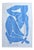 Henri Matisse - Blue Nude 3 - Inspired Silk Hand Woven Flat Weave Area - Wall Rug 4′8″ × 6′10″ For Sale