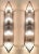 Art Deco Pair Vintage 1940s Art Deco Skyscraper Wall Sconces in Nickel Brass & Glass Rod Ship 4 Light For Sale - Image 3 of 5