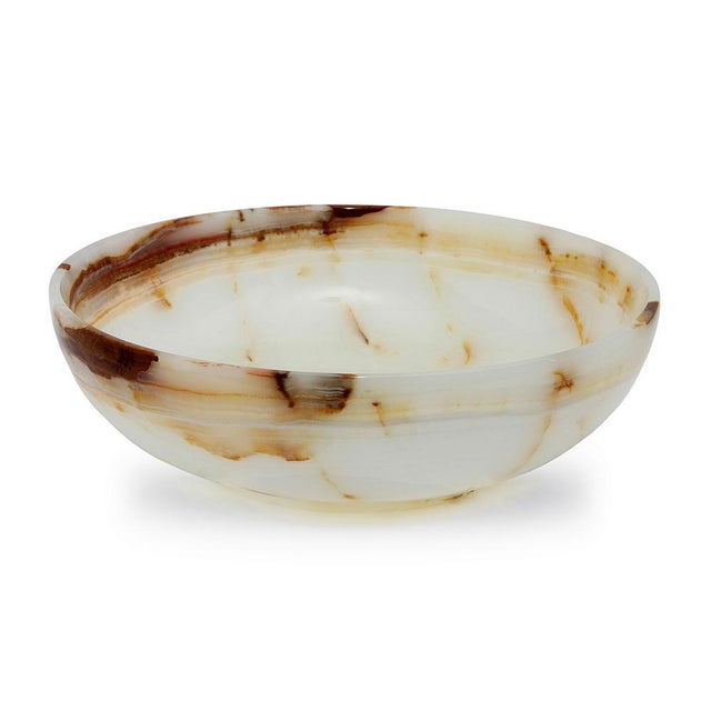Traditional White Marble Bowl For Sale - Image 3 of 3