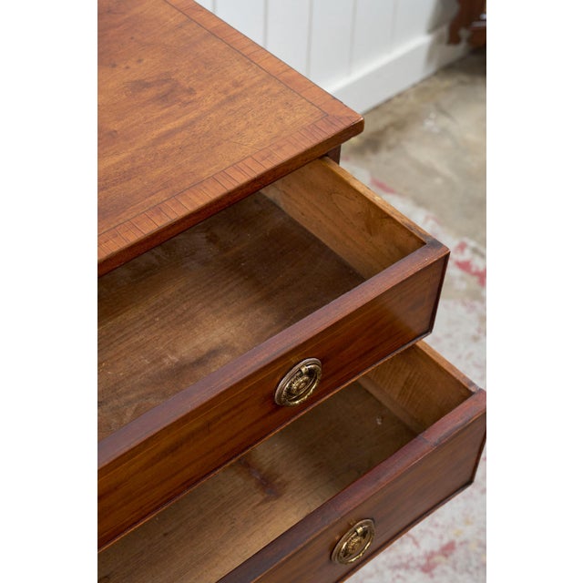 Brown 19th Century English Mahogany 4-Drawer Chest With Ring Pulls (C. 1880) For Sale - Image 8 of 13
