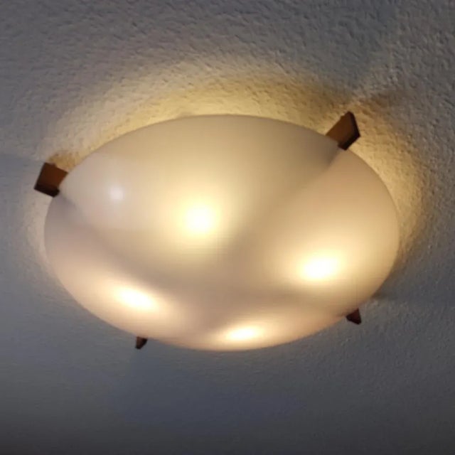 1960s Large Mid-Century Ceiling Lamp by Uno & Östen Kristiansson for Luxus, Sweden, 1960s For Sale - Image 5 of 13