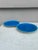 Pair of Art Deco French Aqua Blue Plates Edmond Lachenal For Sale - Image 4 of 5