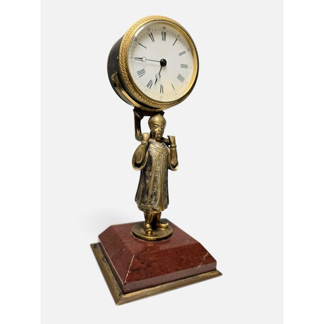 Small Chinese Clock, 1900s For Sale - Image 9 of 13