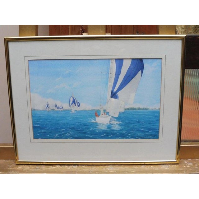 Carolyn Finch, The International One Design, Watercolour, circa 1970s–1980s Material: Watercolour on paper A finely...