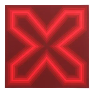 Babe Shapiro, "Red v. 2", Optical Art Screenprint