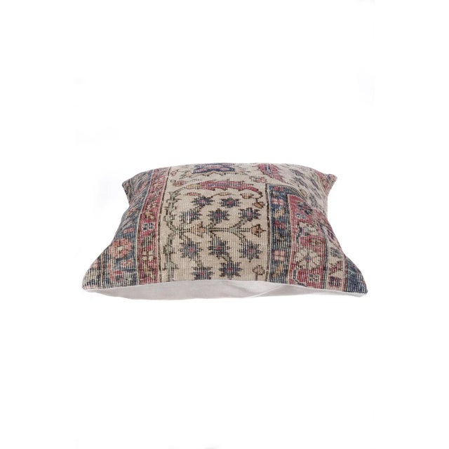 Decorative pillow cover made from vintage handknotted Turkish rug pieces. Backed with good quality cotton fabric. Pillow...