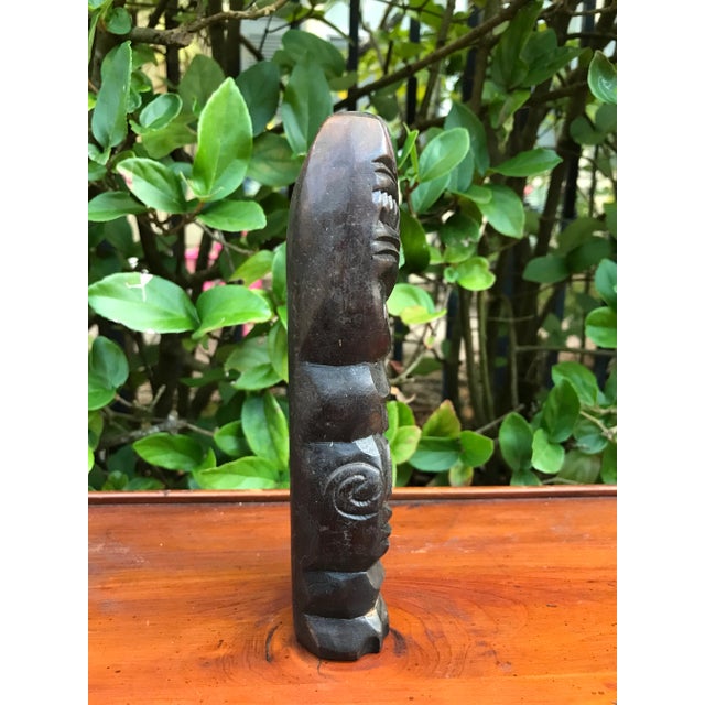 Mid 20th Century Vintage Mid 20th Century Hand Carved South Pacific Māori Tiki Figure For Sale - Image 5 of 7